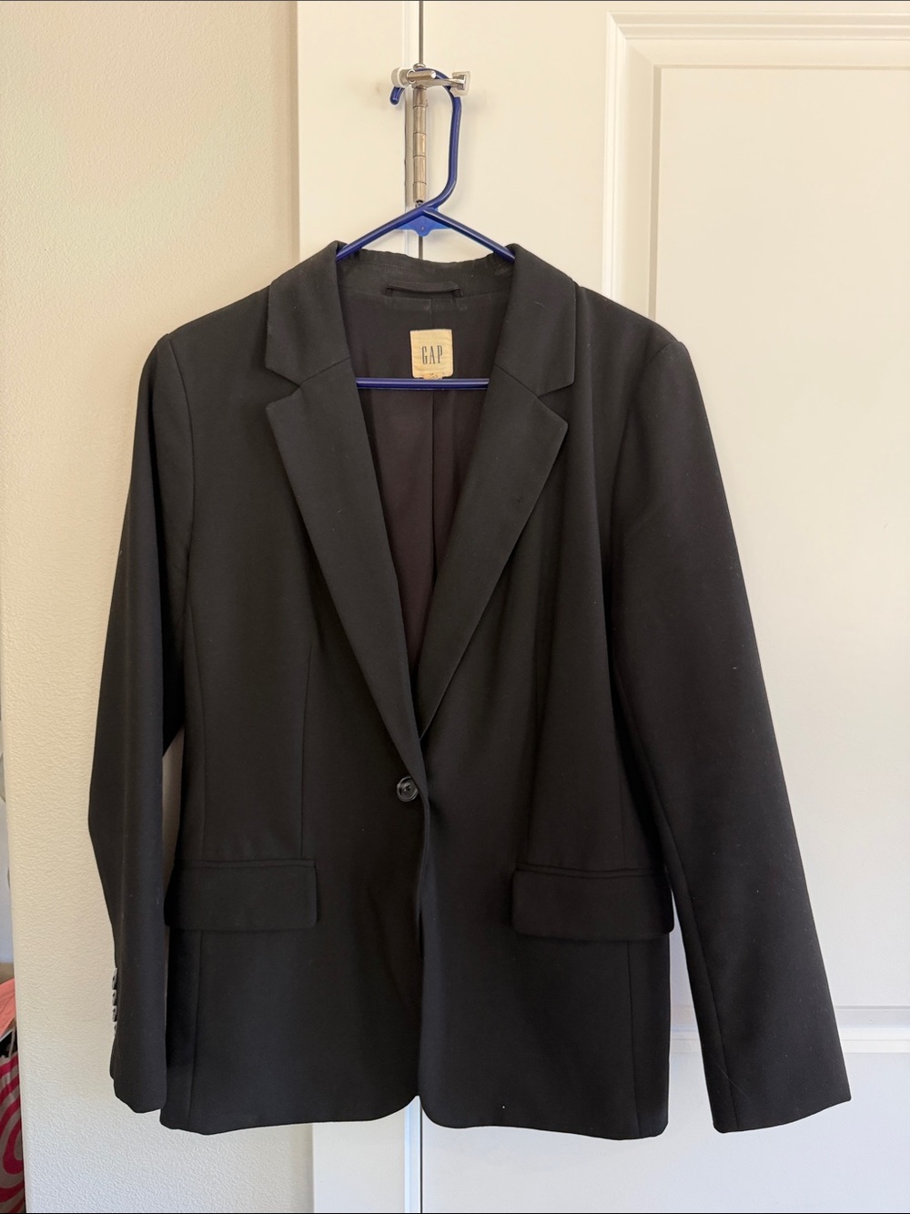 GAP Black Women's Single-Button Notch Lapel Blazer